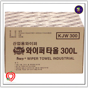[KJW300]산업용와이퍼타올 대형(410*430mm/300매*4겹/1박스)